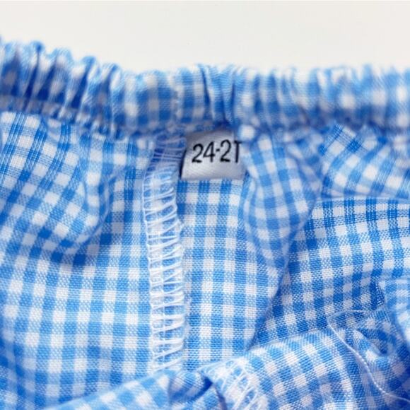 Blue Gingham Pants - Picture 3 of 7